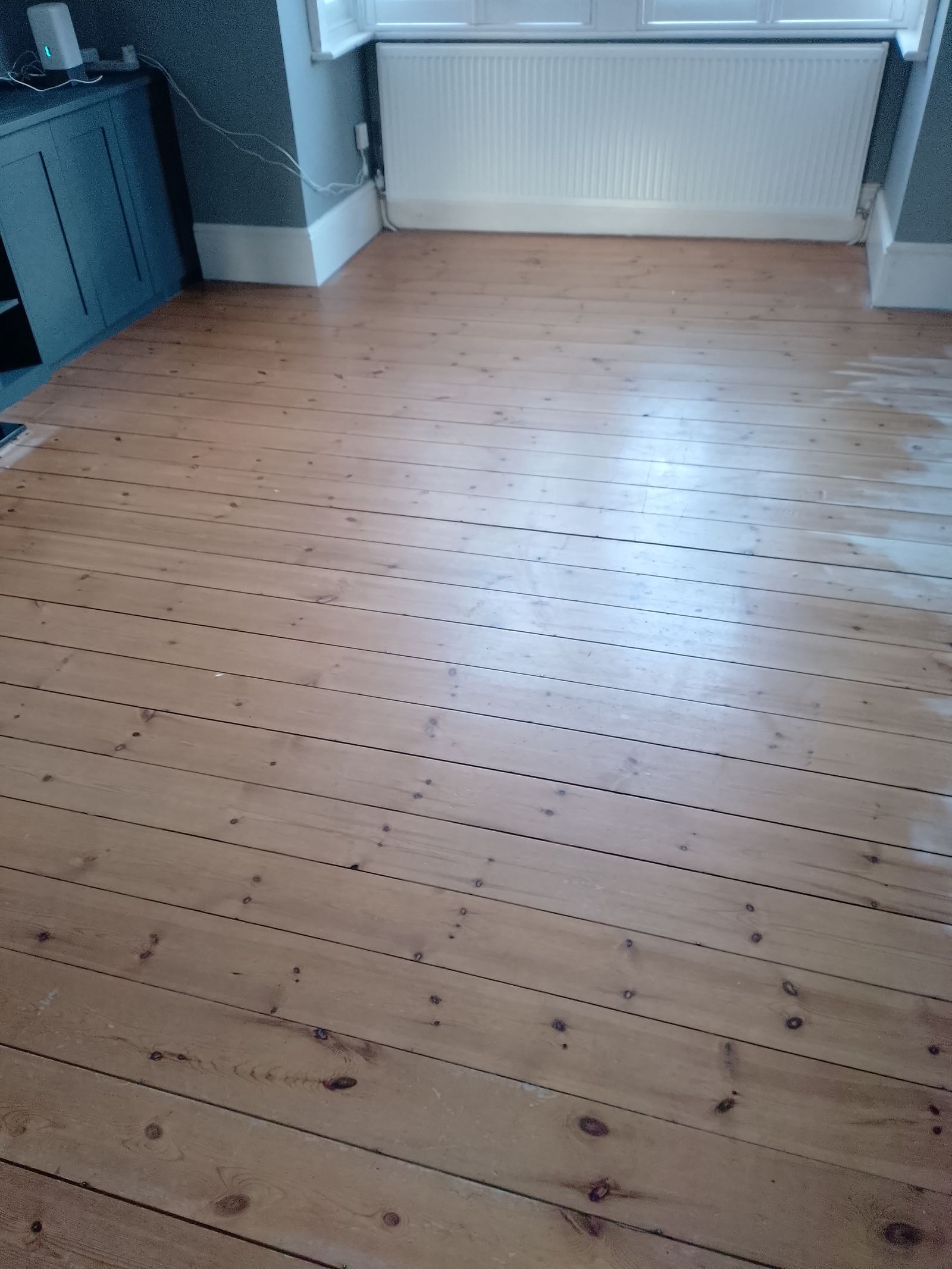 Floor sanding before/after photo 1